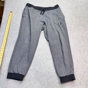 Nike Mens Sweatpants Joggers Sportswear Heather Gray Fleece Cotton-Poly XL Taper